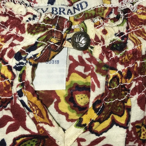 LUCKY BRAND women’s short sleeve top. Size MEDIUM. BOHO look - Picture 8 of 10